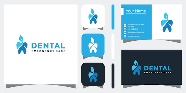 Dental logo design inspiration vector icons Premium Vector