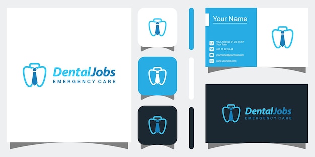 Dental logo design inspiration vector icons Premium Vector