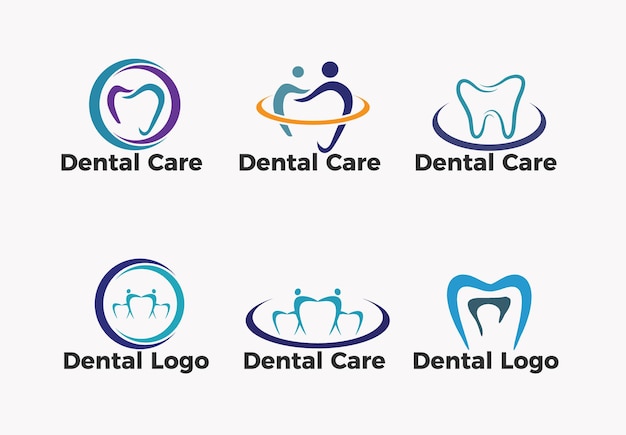 Vector dental logo design template