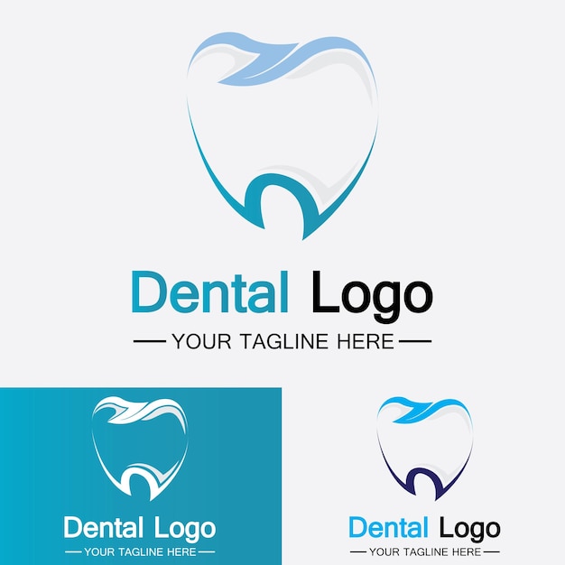 Vector dental logo design vector templatecreative dentist logo dental clinic vector logo