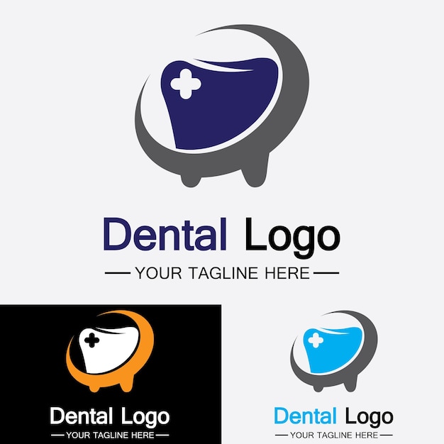 Logo dentale design template vettoriale logo dentista creativo logo vettoriale della clinica dentale