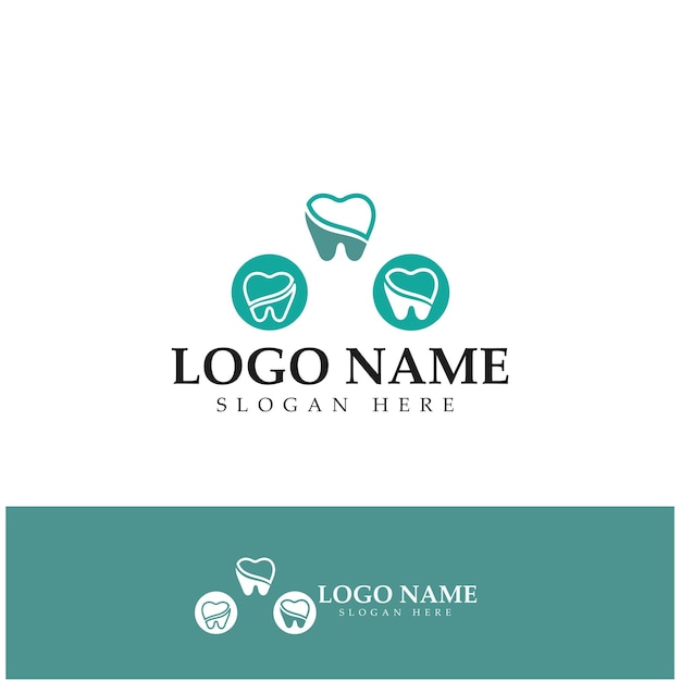 Vector dental logo design vector templatecreative dentist logo dental clinic vector logo