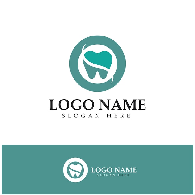 Logo dentale design template vettoriale logo dentista creativo logo vettoriale della clinica dentale