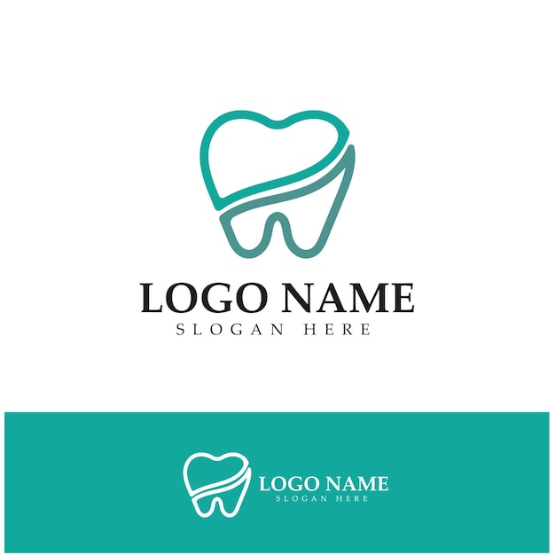 Dental logo design vector templatecreative dentist logo dental clinic vector logo