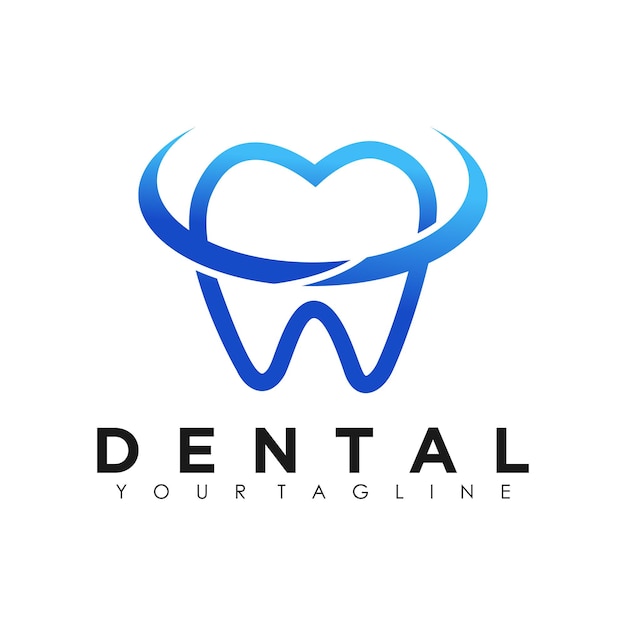 dental logo design with business illustration idea