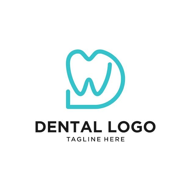 Vettore design del logo dentale