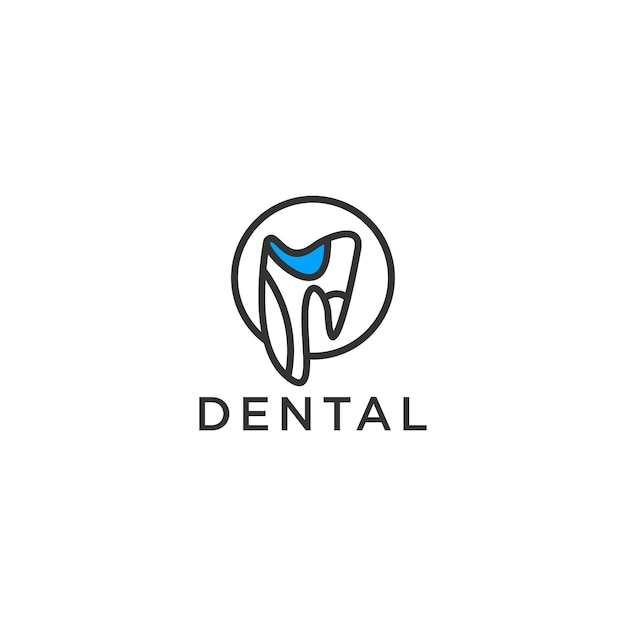 Modello di progettazione dell'icona del logo dentale
