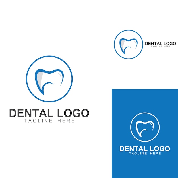 Dental logo logo for dental health and logo for dental care Using a template illustration vector design concept