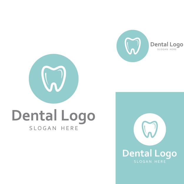 Dental logo logo for dental health and logo for dental care Using a template illustration vector design concept