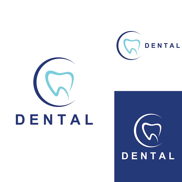 Dental logo logo for dental health and logo for dental care Using a template illustration vector design concept