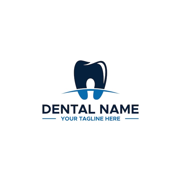 Vettore design del segno del logo dentale