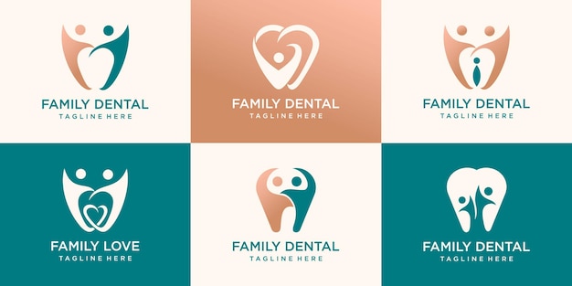 Logo di lusso per il design del modello di logo dentale