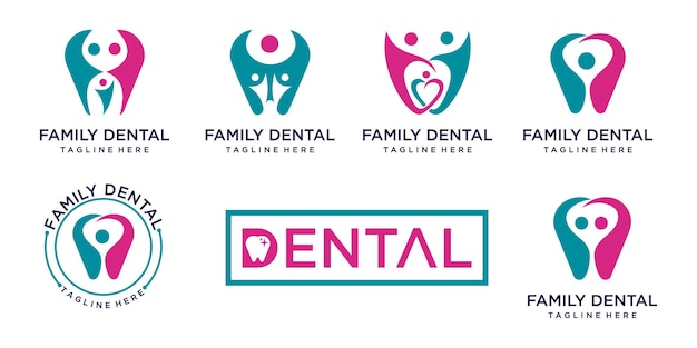 Dental logo template design