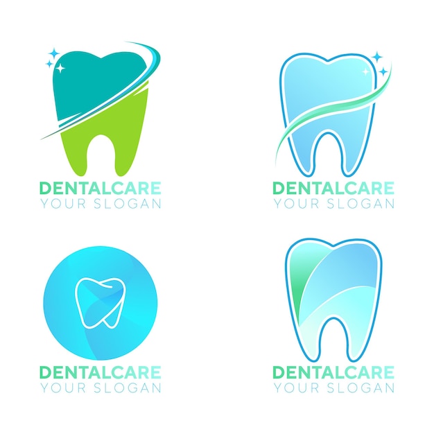 Dental logo template set.