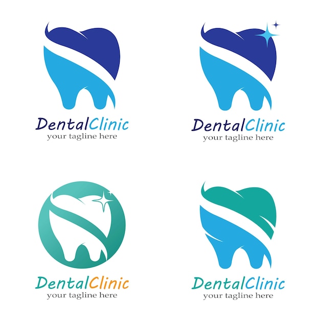 Logo dentale modello icona illustrazione vettoriale design