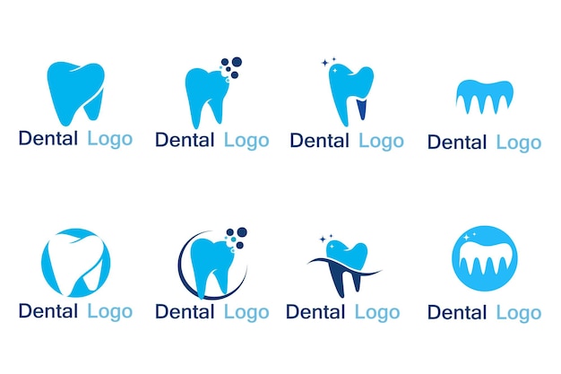 Logo dentale modello illustrazione vettoriale icona design