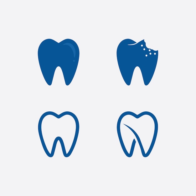 Стоматологическая логотип шаблон векторные иллюстрации