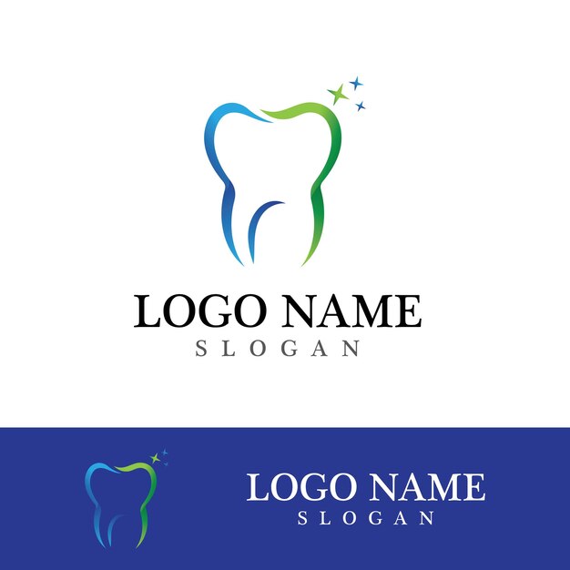 Vector dental logo template vector illustration