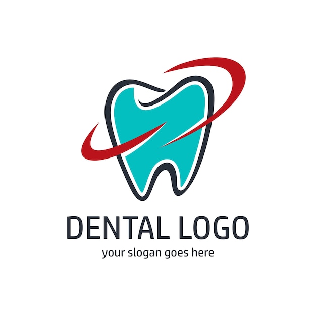 Vettore modello logo dentale