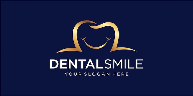 Logo dentale con il concetto di un sorriso