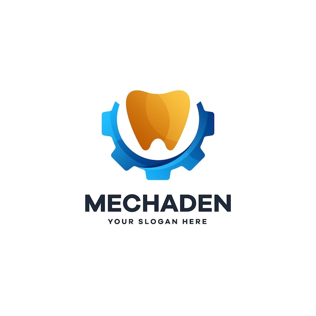 Dental mechanic gradient logo