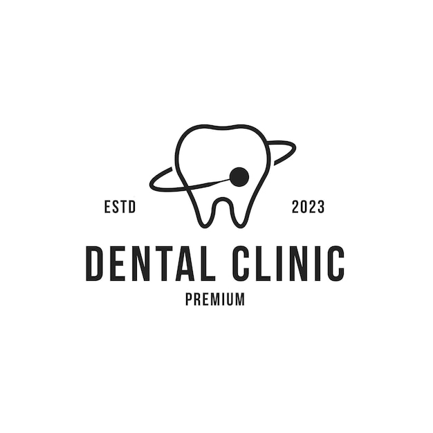 Dental Mirror Logo Design Concept Vector Illustration Symbol Icon