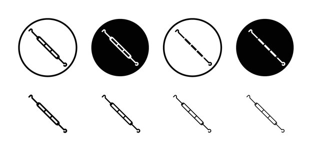 Dental pick icon linear logo isolated