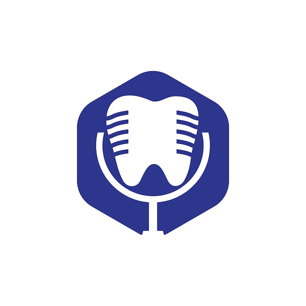 Vector dental podcast vector logo design template