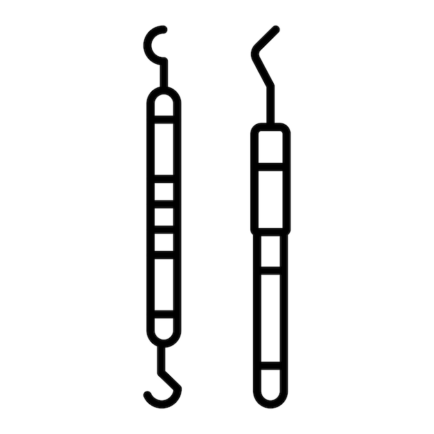 ベクトル 歯科プローブのアイコン