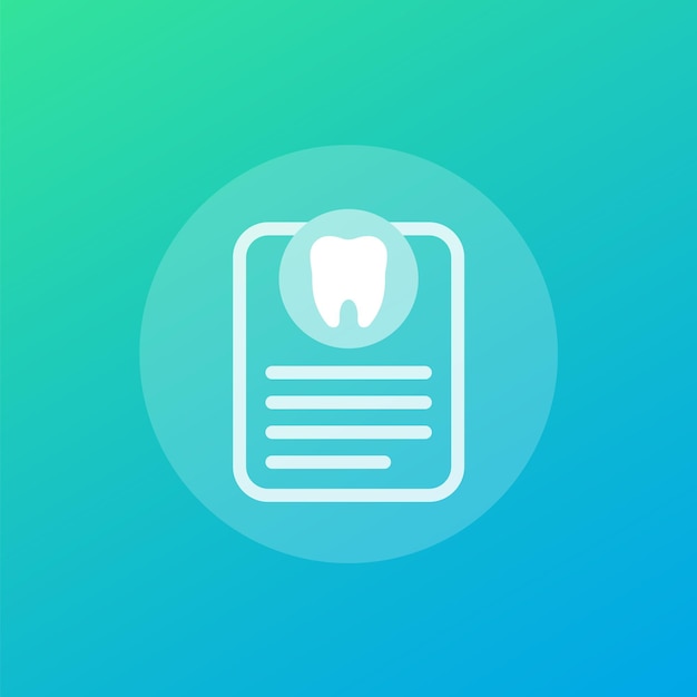 Dental record icon vector design