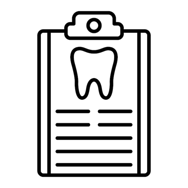 Vector dental record icon