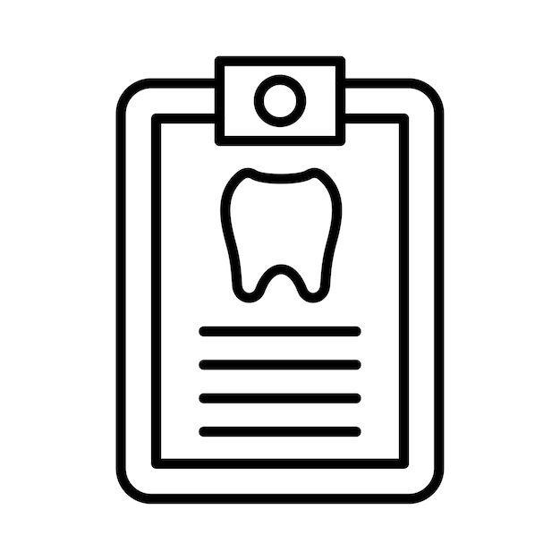 Dental Record Line Illustration