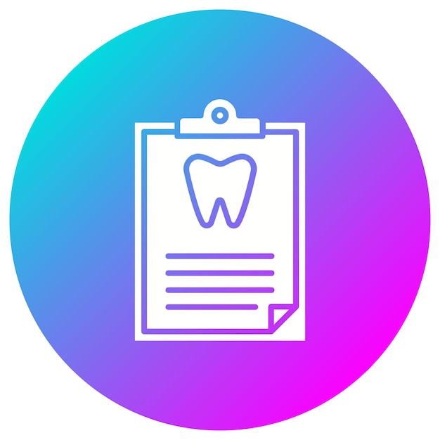 Dental Record vector icon Can be used for Dental Care iconset