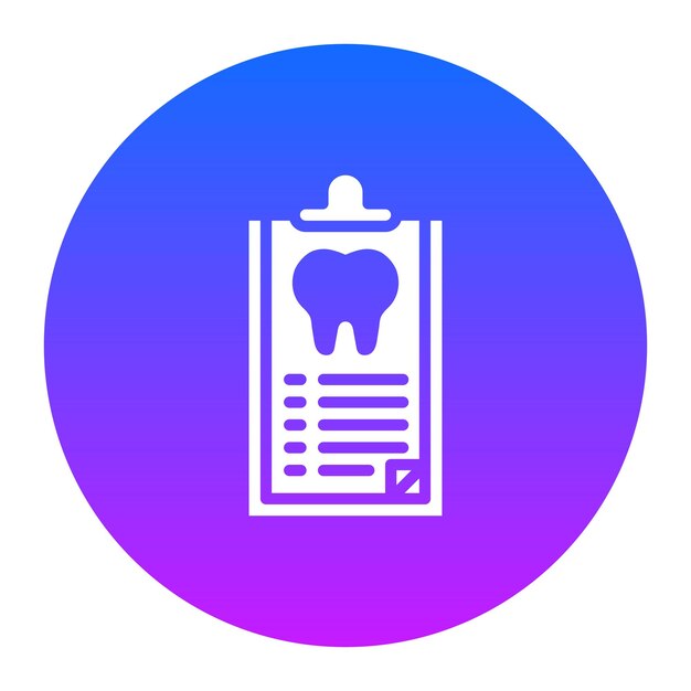 Vector dental record vector illustration