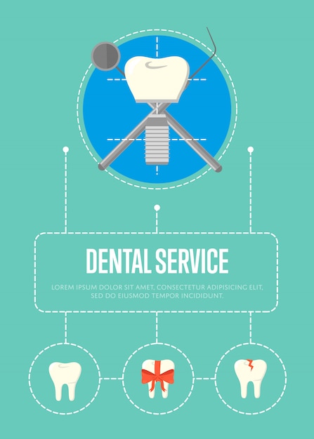 歯のインプラントと歯科サービスバナー
