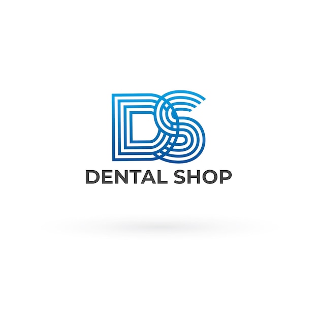 Vettore illustrazione vettoriale del logo del negozio dentale. adatto alla tua azienda nel negozio di odontoiatria