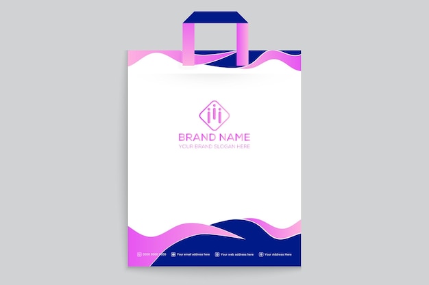 Premium Vector | Dental shopping bag template design