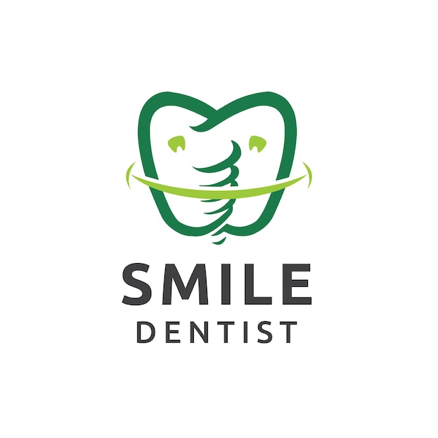 Modello di progettazione di logo dentista sorriso dentale