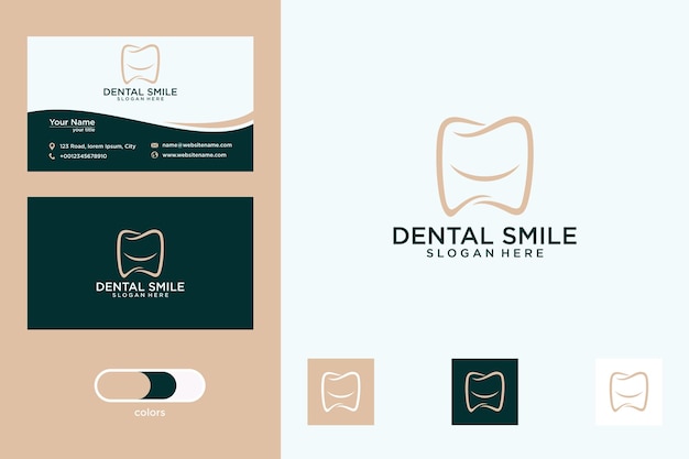 dental smile modern logo design