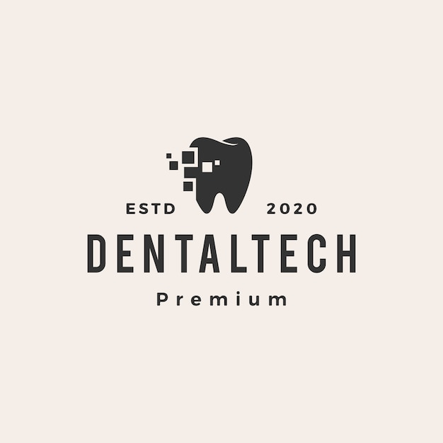 Dental tech hipster vintage logo 