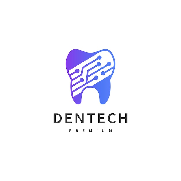 dental tech icon logo design illustration