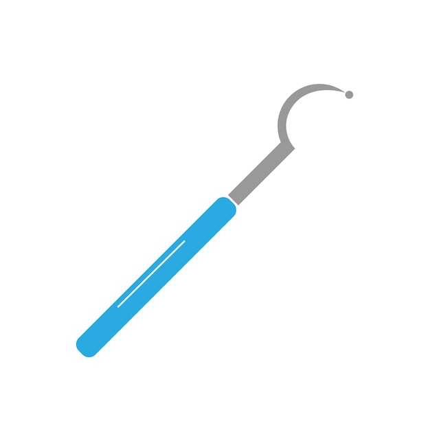 Dental therapy icon and surgical dental instrument illustration