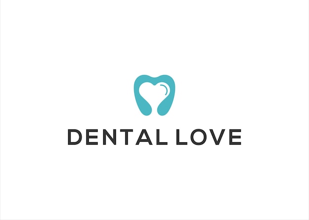 Dental Tooth Teeth with Love Heart Logo Design Inspiration