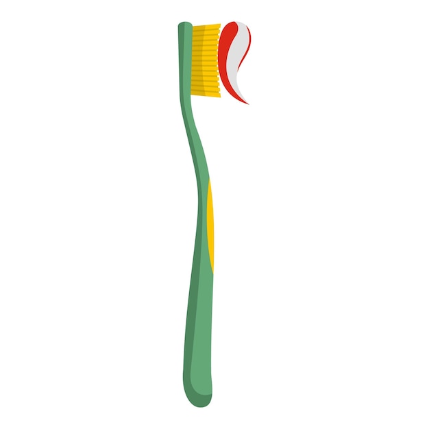 Dental toothbrush icon Flat illustration of dental toothbrush vector icon for web