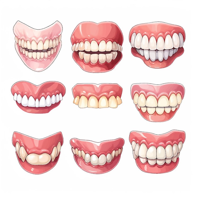 Vettore cura dentale dentistica medicina della bocca illustrazione assistenza sanitaria sorriso dentista vettore ora