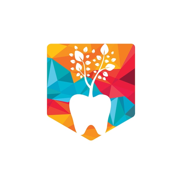 Dental tree vector logo design template