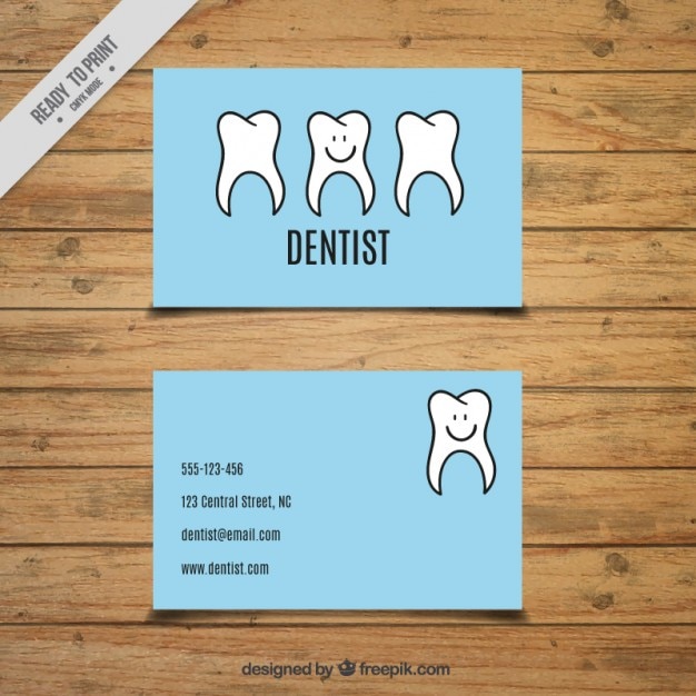 Vector dentist card with a nice tooths