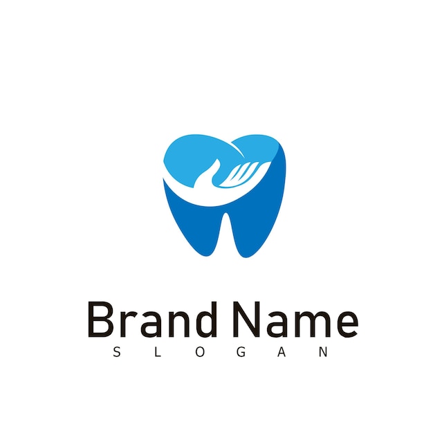 Dentist care dental health logo design symbol