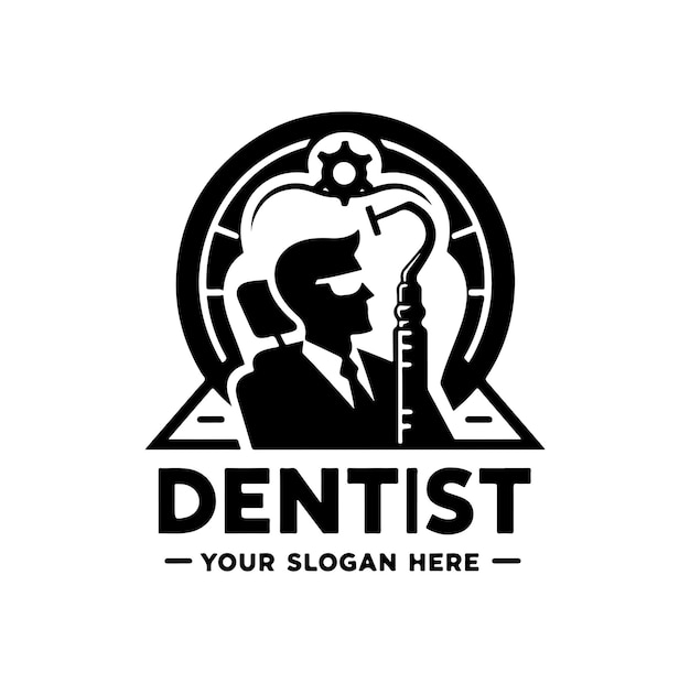 Vector dentist chamber logo dental logo vector illustration