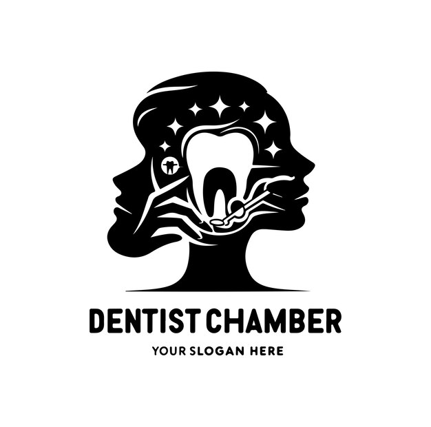 Vector dentist chamber logo dental logo vector illustration